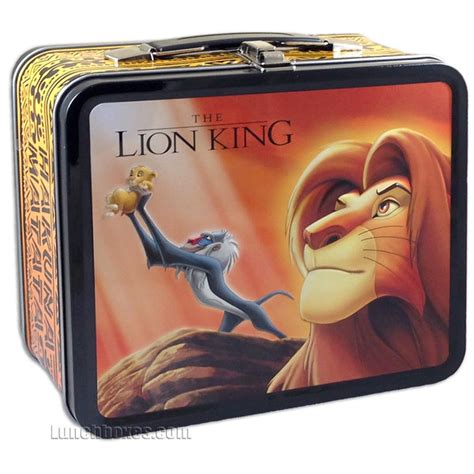 metal lion king lunch box|Lion King metal Lunch Box 1997 .